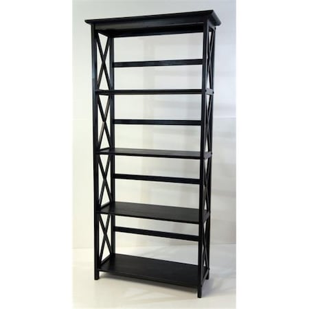Yu Shan Co Usa Yu Shan CO USA Ltd 324-52 Montego 5 tier Bookcase Black 324-52